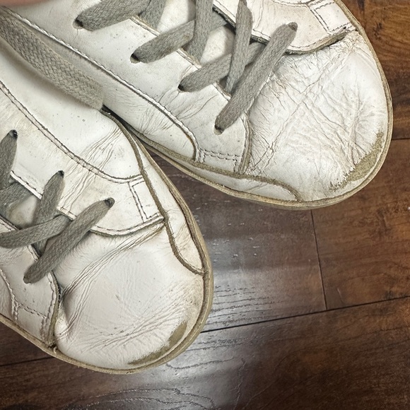 Golden Goose GG Superstar 102 in White with Ice Star and Blue Heel Size 8 - Picture 3 of 12